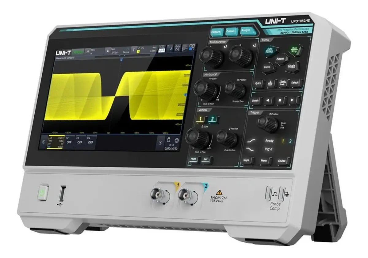 Osciloscopio Digital UPO1082HD 80MHz 12 Bits 2 Canales