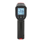 Termómetro infrarrojo UNI-T UT306S, negro y rojo, vista frontal de la pantalla y las teclas