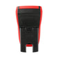 Calibrador de temperatura UNI-T UT701, rojo y negro, vista trasera con el soporte plegado