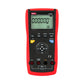 Calibrador de temperatura UNI-T UT701, rojo y negro, vista frontal con pantalla y teclado