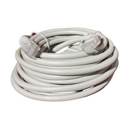Cable de red Cat5e de 10 metros de L.A.POWER enrollado, gris, con conectores RJ45 en ambos extremos