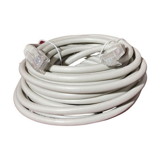 Cable de red Cat5e de 10 metros de L.A.POWER enrollado, gris, con conectores RJ45 en ambos extremos