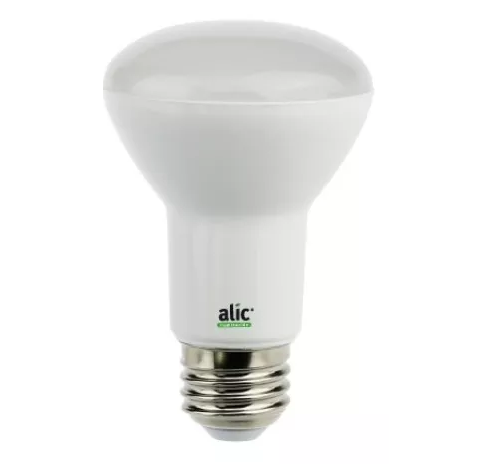Ampolleta R63 LED 6W Alic de luz fría con rosca E27 y bulbo reflector blanco