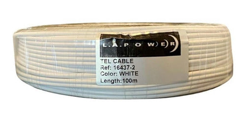 Cable Telefónico 4 Pines 100m Blanco